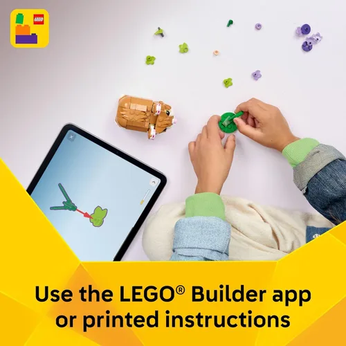 Miniatura 6 de LEGO Creator 31376 - Lindo hámster 3 en 1 con un juguete de construcción de flores para niñas y niños, a partir de 7 años. Los niños construyen una