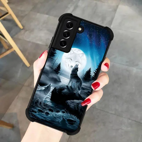 Miniatura 254 de CARLOCA Funda compatible con Samsung Galaxy S22 Ultra, diseño gráfico de Star Howling Wolfs Samsung Galaxy S22 Ultra, diseño gráfico, a prueba