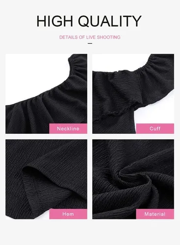 Miniatura 3 de Dokotoo Camiseta sin mangas para mujer, con un hombro descubierto, con volantes, lisas, holgadas