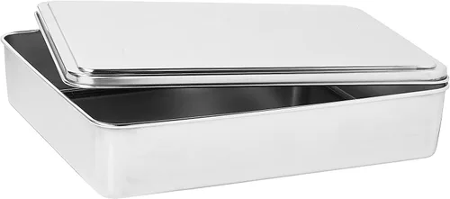 Miniatura 4 de YBM HOME Molde para pasteles cubierto de acero inoxidable, plata (pequeño)