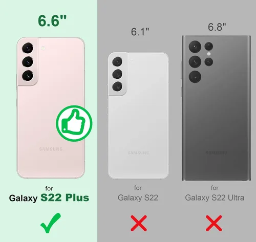 Miniatura 2 de Silverback Funda transparente para Samsung Galaxy S22 Plus con soporte de anillo, amortiguador de golpes, a prueba de golpes, funda para teléfono