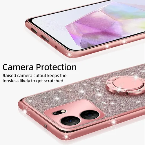 Miniatura 4 de Funda para BLU View 5, BLU View 5, funda para teléfono para mujeres y niñas, con purpurina, suave y transparente, TPU de lujo, bonita funda