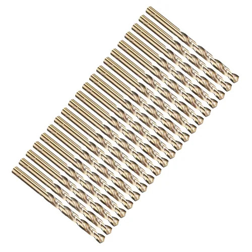 Miniatura 13 de PATIKIL Broca Jobber de 0.039 in, vástago recto M35 cobalto 5% acero de alta velocidad 135° acabado dorado para metal duro de acero inoxidable - 2