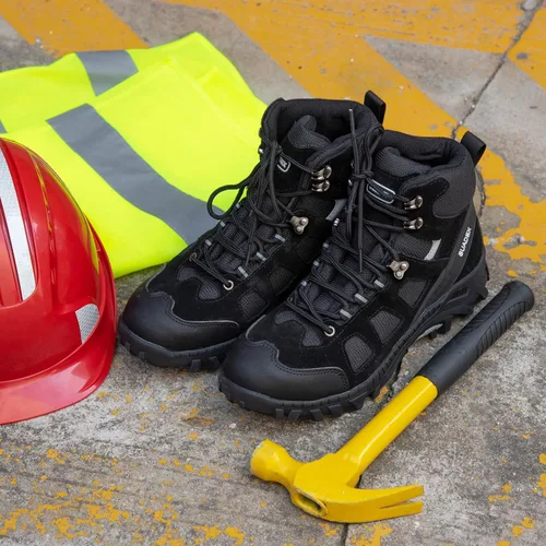 Miniatura 9 de SUADEX Botas con punta de acero para hombres y mujeres, botas de trabajo antideslizantes, botas de seguridad con punta compuesta