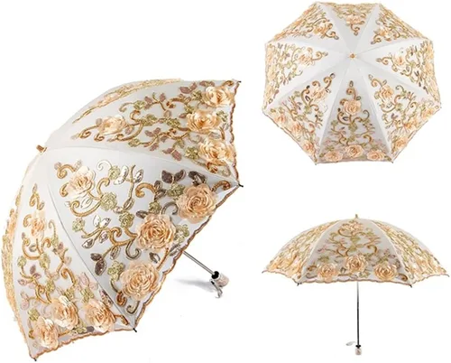 Miniatura 63 de Honeystore - Parasoles de encaje de flores para fiesta de boda, paraguas nupcial de encaje