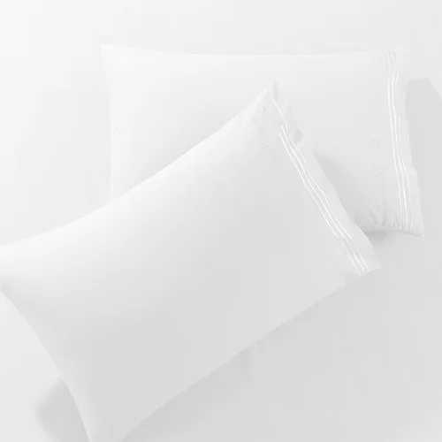 Miniatura 2 de Pure Bedding Sábanas – Juego de sábanas Queen [4 piezas, blancas] – Hotel Luxury 1800 microfibra cepillada – Suave y transpirable – Sábana bajera