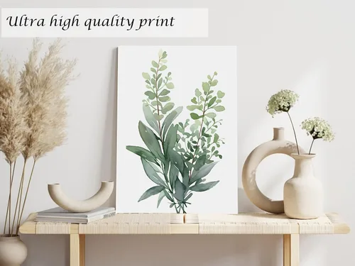 Miniatura 6 de Induslyfe Arte de pared en lienzo enmarcado de plantas botánicas de eucalipto verde salvia, juego de 6, impresiones de arte de pared de naturaleza