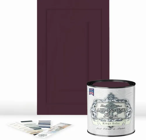 Miniatura 132 de Pintura TODO EN UNO, Abbey (gris cálido), Muestra de 8oz - Pintura duradera para gabinetes y muebles. Imprimación y capa superior incorporadas,