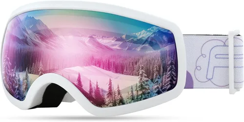 Miniatura 9 de FEISEDY Gafas de esquí para niños, gafas de snowboard para niños y niñas, jóvenes, OTG anti niebla protección UV gafas de nieve B0019