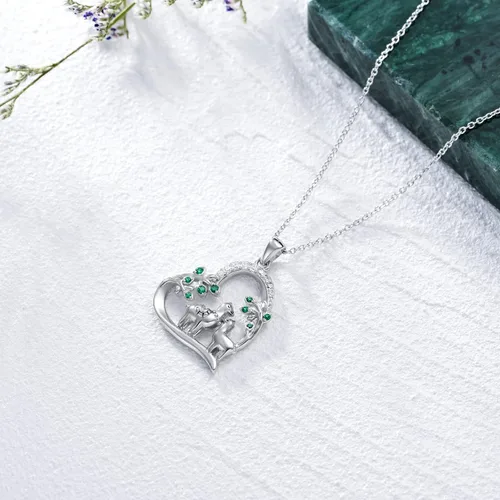 Miniatura 3 de RMREWY Collar de animal para mujer, plata de ley 925, delicado y bonito dije de animal, collar delicado con dije, regalo de cumpleaños, graduación