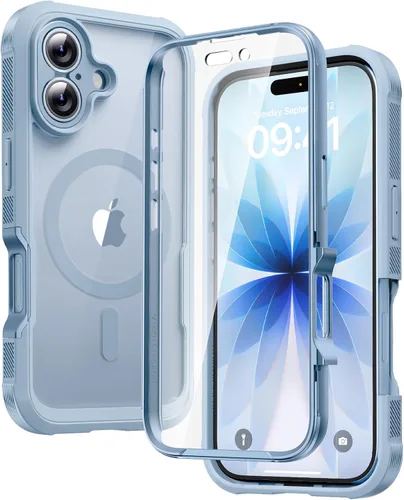 Miniatura 143 de Diaclara - Funda compatible con iPhone 11, carcasa resistente de cuerpo completo con protector de pantalla integrado sensible al tacto y Transparente
