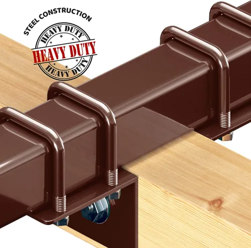 Miniatura 7 de Swurfer Soporte de conversión Swingset, sin árbol, sin problema, convierte tu columpio en un Swurfset, soporte para planeador de caballos resistente