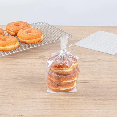 Miniatura 2 de Restaurantware Bolsas de celofán con fondo plano y sellado térmico para sándwiches Bolsas de celofán sellables para alimentos - Bolsa con refuerzo
