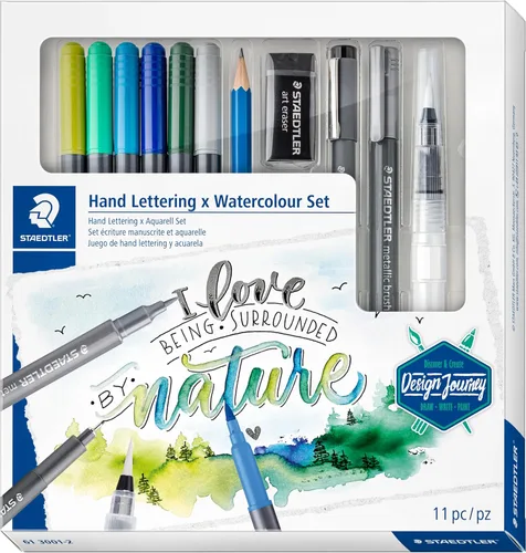 Miniatura 2 de STAEDTLER 61 3001-2 Design Journey - Juego de letras y acuarelas (11 piezas)