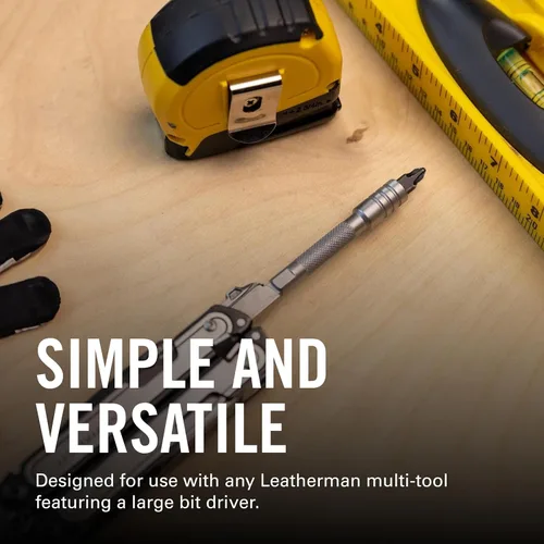 Miniatura 2 de LEATHERMAN, accesorio adicional para herramientas múltiples, extensor de desarmador de brocas, plateado