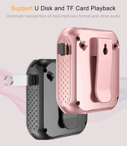 Miniatura 7 de Amplificador de voz con micrófono inalámbrico de solapa, micrófono personal para profesores para aula, megáfono portátil, sistema de auriculares