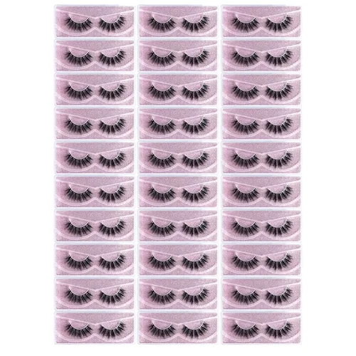 Miniatura 17 de FARRED - Pestañas postizas esponjosas, dramáticas, a granel, mix de 10 estilos, paquete de 50 pares, en cajas individuales, 10-18mm de volumen