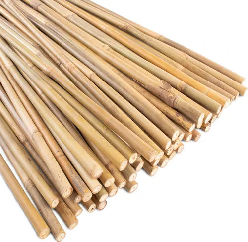 Estacas de jardín de 0,32"-0,4"/ 4 pies, varillas de bambú natural para plantas de interior y exterior, postes para tomates, frijoles, plantas en