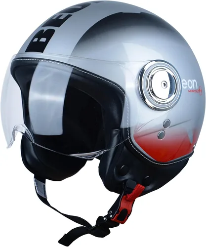 Miniatura 10 de Open Face Motorcycle Helmet for Adults,DOT Approved - Moped Half Vespa Retro Helmet with Anti-Scratch Visor for Men and Women