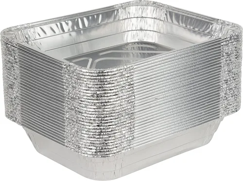 Miniatura 8 de Stock Your Home Sartenes de aluminio de 9 x 13 (paquete de 20) – Bandeja de papel de aluminio desechable y reciclable – Sartenes profundas de mesa