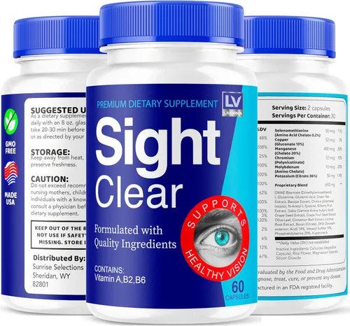 Miniatura 8 de Sight Clear Píldoras, suplemento para los ojos Sight Clear, suplemento para los ojos SightClear 20/20 Vision Vitaminas Opiniones Fórmula avanzada