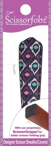 Miniatura 71 de Fundas protectoras para tijeras de diseñador, 4 unidades, tamaño surtido, diseño floral victoriano azul #4-304 Jardín floral victoriano azul