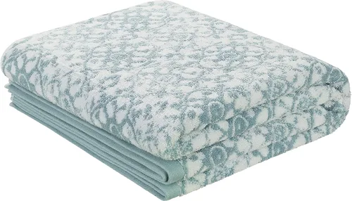Miniatura 4 de Jessica Simpson Juego de 4 toallas de baño Aziza Decoración de baño premium Incluye 2 toallas de mano y 2 toallas de ducha 100% algodón