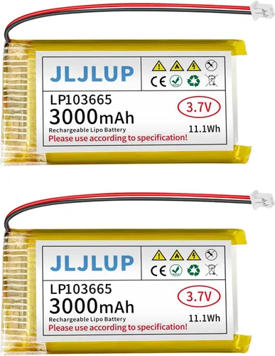 Miniatura 7 de 4 unids 3.7 V 3000 mAh polímero de litio batería recargable 1S 1C LiPo batería con conector JST1.0.984 in Circuito de protección integrado