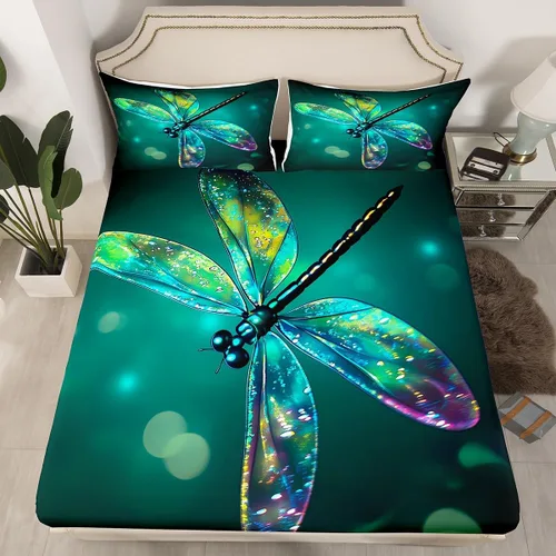 Miniatura 11 de Sábana bajera ajustable de tamaño individual para niños, diseño de animales marinos náuticos, juego de ropa de cama coral bajo el mar, juego de ropa