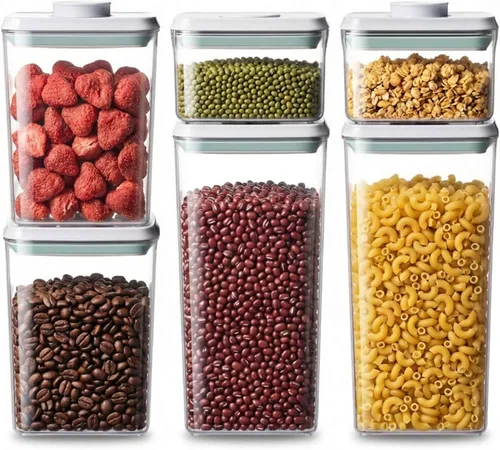 Miniatura 12 de Set de contenedores de almacenamiento de alimentos Pop con tapas herméticas, contenedores herméticos de almacenamiento de alimentos con tapas Pop