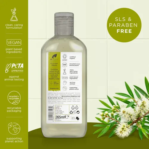 Miniatura 3 de Organic Doctor Árbol de té, champú, 9 onzas líquidas