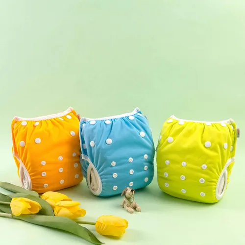 Miniatura 71 de Alva, Pañales de bebé para nadar, paquete de 2 unidades, talle único, reutilizable, lavable y ajustable de 0 a 36 meses. Tamaño de 10 a 40 lbs