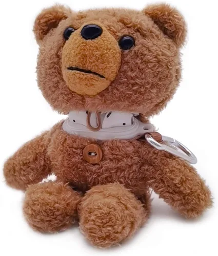 Guppy Compatible con AirPods Pro Funda de piel para niñas 3D lindo oso de peluche peluche mullido cálido estuche de transporte suave funda