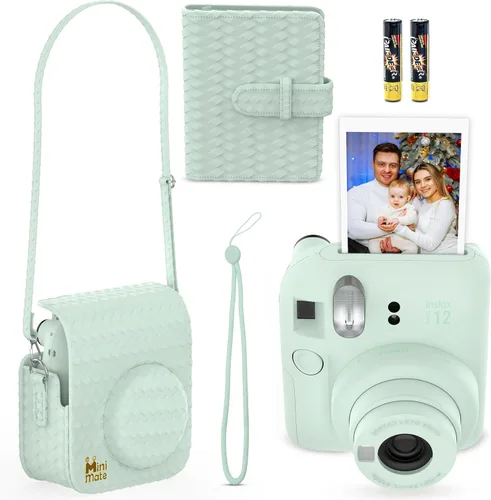 Miniatura 2 de Fujifilm Cámara Instantánea Instax Mini 12 Verde Menta + Estuche de Diseño Personalizado Minimate + Película Fuji Instax 10 Hojas y Álbum de Fotos