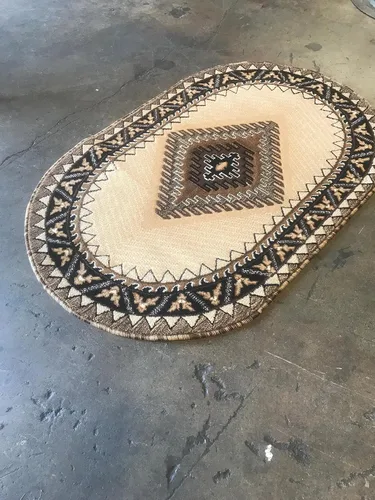 Miniatura 4 de Kingdom South West - Alfombra ovalada de nativos americanos, diseño bereber beige, D143 (3 pies x 4 pies 7 pulgadas, ovalada)