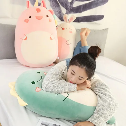 Miniatura 2 de Kekeso Almohada de dinosaurio de felpa para abrazar, lindo peluche de juguete de animal de felpa suave, peluche de dibujos animados para dormir