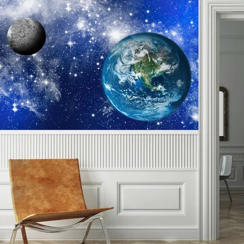 Miniatura 4 de SIGNFORD Mural de Pared Galaxia Papel Tapiz Removible Adhesivo de Pared para Dormitorio Sala de Estar - 66x96 pulgadas