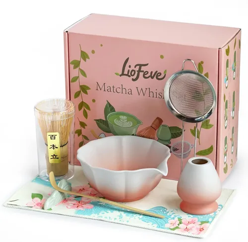 Miniatura 10 de Juego de batidor de matcha, 7 piezas, apto para lavavajillas, regalo de cumpleaños para amantes del matcha, ideal para principiantes (G)