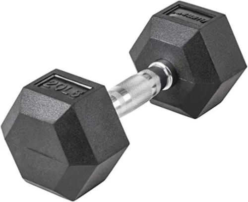 Miniatura 24 de Lifeline Mancuernas hexagonales de fitness, mancuernas hexagonales envueltas en goma, calidad premium, mango moleteado ergonómico, campanas tontas