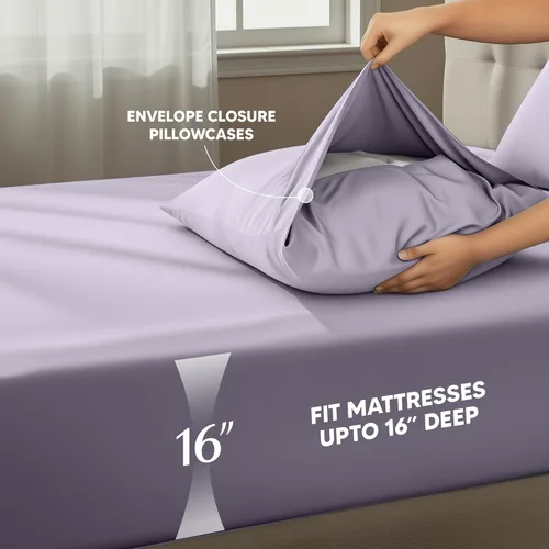Miniatura 38 de Utopia Bedding Juego de sábanas Queen – Sábanas de 4 piezas para cama tamaño Queen, microfibra suave y transpirable, incluye 1 sábana bajera, 1 Gris