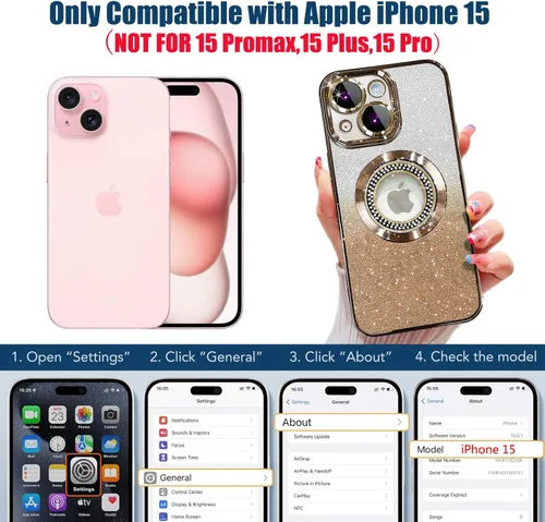 Miniatura 75 de Misscase Funda magnética con purpurina para iPhone 11 compatible con MagSafe, protección completa, delgada, a prueba de golpes, antiarañazos