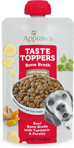Miniatura 7 de Applaws Taste Toppers, caldo de huesos para perros, sin granos, ingrediente limitado, caldo de hueso de pollo con cúrcuma y perejil