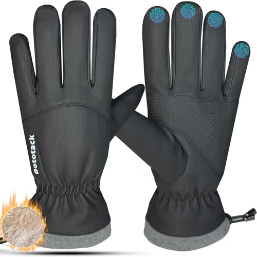 Guantes de esquí impermeables de invierno para hombres y mujeres, resistentes al viento, para pantalla táctil, guantes de nieve, clima frío y cálido