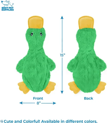 Miniatura 4 de Best Pet Supplies - Juguetes para cachorros y perros adultos, crujen y hacen chirridos, pato, verde claro aCrinkle Duck (verde claro)