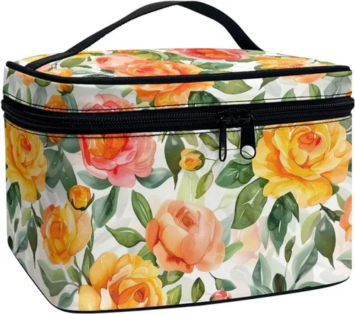 Miniatura 47 de doginthehole Bolsa de maquillaje, bolsa de cosméticos de viaje, bolsa de aseo portátil grande, organizador de accesorios para mujeres y niñas