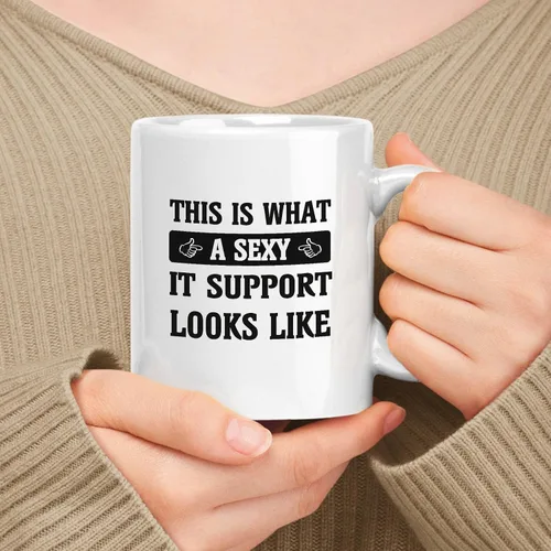 Miniatura 139 de Divertido regalo para administrador – Taza de cerámica blanca de 11 oz y 15 oz – Esto es lo que un administrador parece