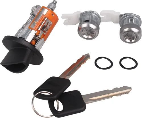 Miniatura 7 de Interruptor de encendido con cilindros de cerradura de puerta con llave cromados compatibles con Ford F150 F250 Pick Up 1992-1995