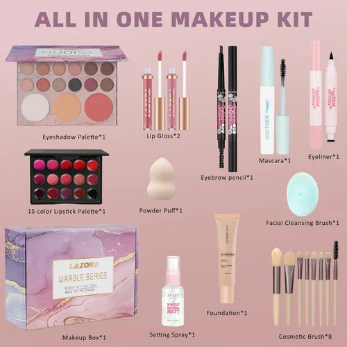 Miniatura 2 de Kit de maquillaje para adolescentes, kit de maquillaje para niñas, 10-12 kits de maquillaje para adolescentes, juegos de regalo de maquillaje