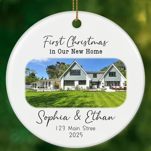 Miniatura 9 de Adornos de Navidad personalizados para la familia 2025, adornos de foto personalizados para el árbol de Navidad, adorno de foto, decoración de árbol
