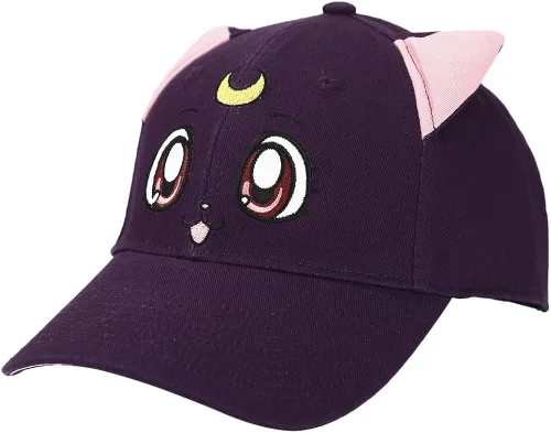 Miniatura 2 de Sailor Moon Luna Sombrero Snapback con cara de gato, violeta, Violeta, talla única